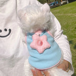Breathable Pet Vest with Leash Ring and Detachable Flower Accessory - GreenFur