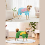 Breathable Spring - Summer Dog Jumpsuit Color - Block Four - Leg Outfit for Medium and Large Breeds - GreenFur