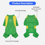 Breathable Spring - Summer Dog Jumpsuit Color - Block Four - Leg Outfit for Medium and Large Breeds - GreenFur