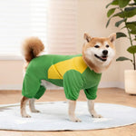 Breathable Spring - Summer Dog Jumpsuit Color - Block Four - Leg Outfit for Medium and Large Breeds - GreenFur