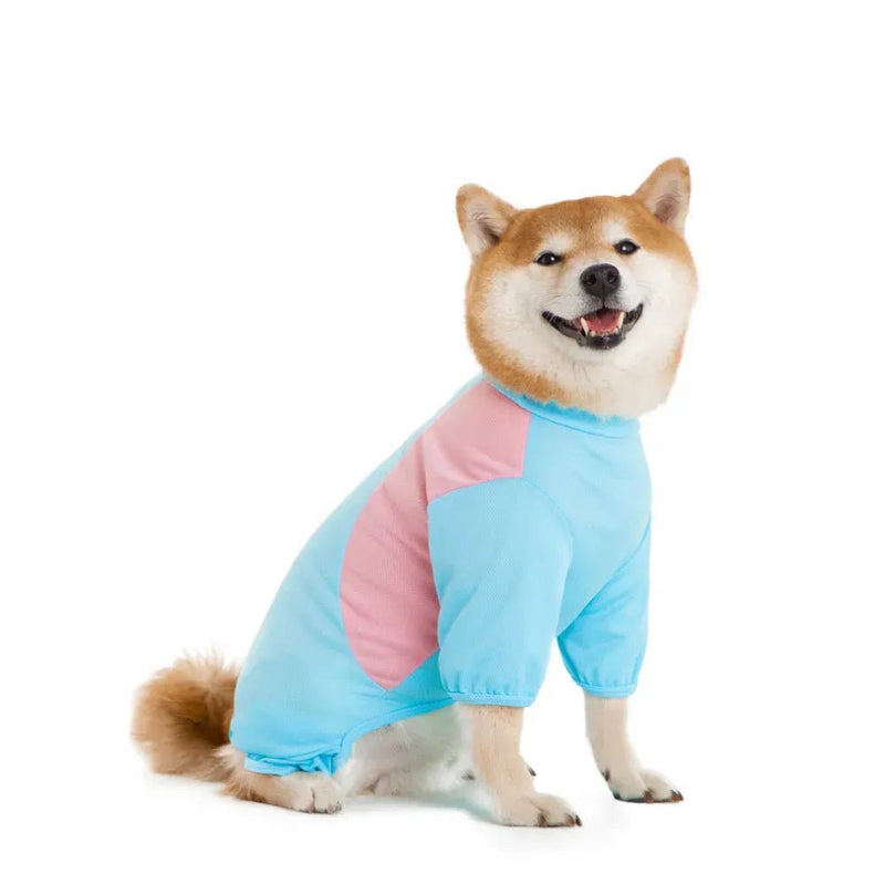 Breathable Spring - Summer Dog Jumpsuit Color - Block Four - Leg Outfit for Medium and Large Breeds - GreenFur