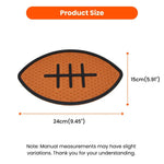Brown Rugby Style Silicone Pet Licking Mat with Suction Cups - GreenFur