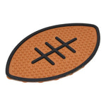 Brown Rugby Style Silicone Pet Licking Mat with Suction Cups - GreenFur