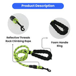 Buffer Handle Durable Reflective Dog Leash - GreenFur