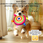 Built - in Bell Colorful Plush Bite Resistant Dog Frisbee Toy - GreenFur