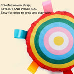 Built - in Bell Colorful Plush Bite Resistant Dog Frisbee Toy - GreenFur