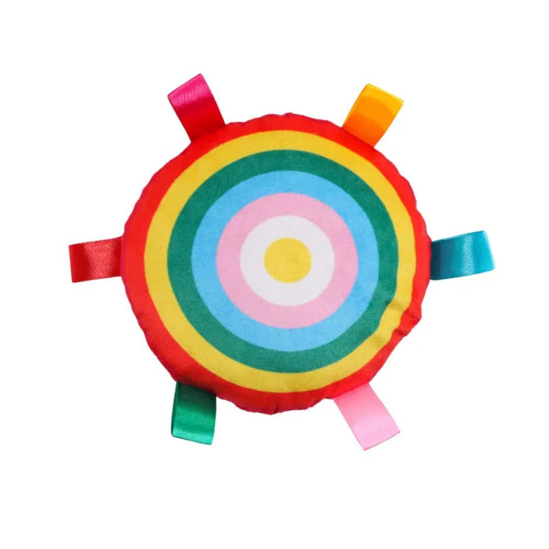 Built - in Bell Colorful Plush Bite Resistant Dog Frisbee Toy - GreenFur