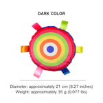 Built - in Bell Colorful Plush Bite Resistant Dog Frisbee Toy - GreenFur