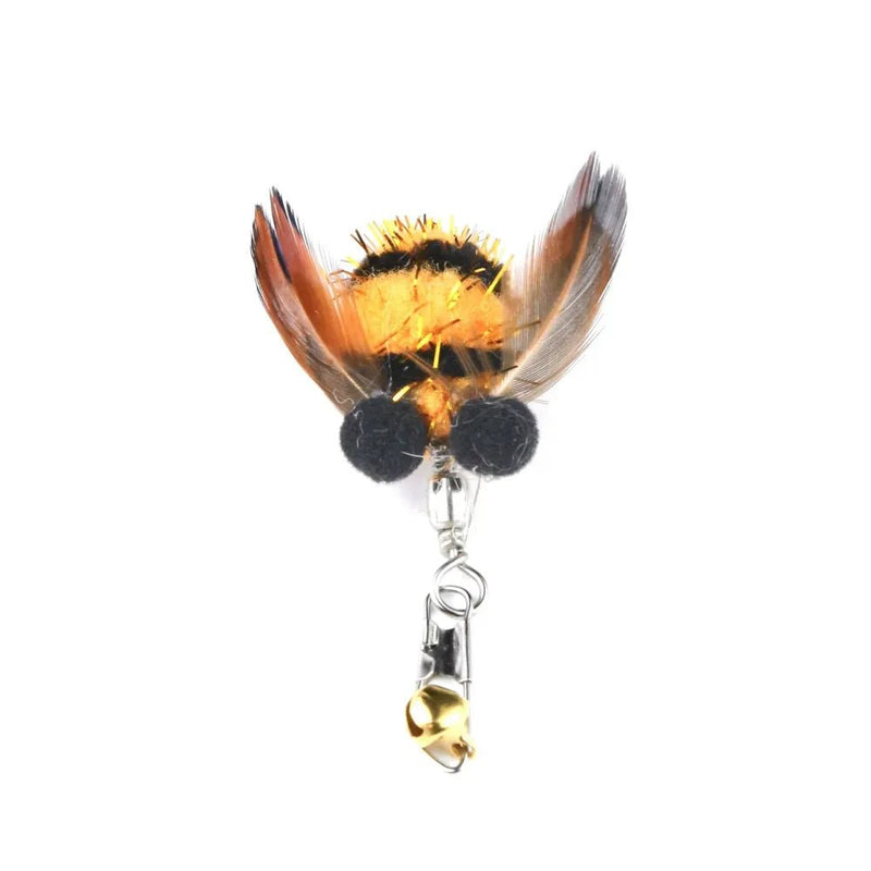 Bumblebee Wand Attachments Feather Cat Toys - GreenFur