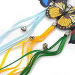 Butterfly Cat Teaser Stick Replacement Head with Bell and Tassels - GreenFur