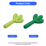 Cactus Rubber Dog Chew Toy with Teeth - Cleaning Textures for Multi - Size Breeds - GreenFur