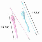 Candy Colour Interactive Pulley Fishing Rod Cat Toy Teaser - GreenFur