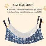 Canvas Cat Hammock with Lucky Cat Design - GreenFur