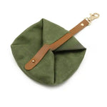 Canvas Dog Bowl Outdoor Foldable Pet Drinking and Feeding Bowl - GreenFur