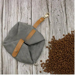 Canvas Dog Bowl Outdoor Foldable Pet Drinking and Feeding Bowl - GreenFur
