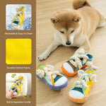 Canvas Shoes Shaped Squeaky Dog Chew Toys - GreenFur