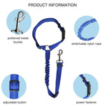Car Safety Leash for Dogs with Elastic and Adjustable Strap - GreenFur