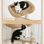 Carpet Cat Tree Cute Multi - Level Kitty Tower for Indoor Cats - GreenFur