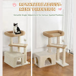 Carpet Cat Tree Cute Multi - Level Kitty Tower for Indoor Cats - GreenFur