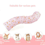 Carrot Cat Tunnel S Shape Foldable Small Animal Play Tube - GreenFur