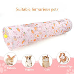 Carrot Cat Tunnel Straight Design Foldable Small Animal Play Tube - GreenFur