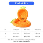 Carrot - Shaped Plush Small Animals Pet Mat Soft Cozy Warm Winter Bed - GreenFur