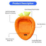 Carrot - Shaped Plush Small Animals Pet Mat Soft Cozy Warm Winter Bed - GreenFur