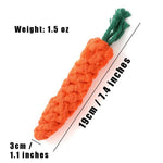 Carrots Safe Braided Puppy Teething Chew Rope Toy - GreenFur