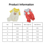 Cartoon Bear Print Dog Four Legs Strap Pants with Leash Buckle - GreenFur