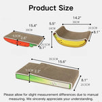 Cartoon Design Corrugated Cardboard Cat Scratcher with Catnip - GreenFur
