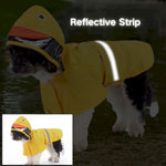 Cartoon Duck Reflective Pet Raincoat with Leash Hole - GreenFur