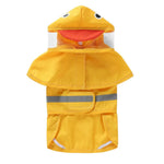 Cartoon Duck Reflective Pet Raincoat with Leash Hole - GreenFur