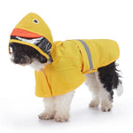 Cartoon Duck Reflective Pet Raincoat with Leash Hole - GreenFur