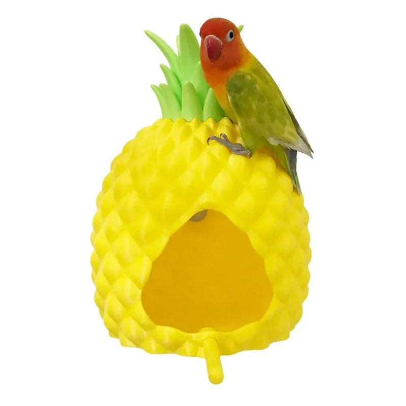 Cartoon Pineapple Bird Nest Parrot Hideout Durable PLA Shelter All Season - GreenFur