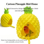 Cartoon Pineapple Bird Nest Parrot Hideout Durable PLA Shelter All Season - GreenFur
