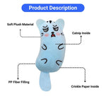 Cartoon Plush Catnip Toy with Crinkle Sound for Cats - GreenFur