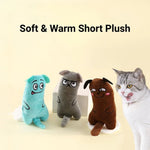 Cartoon Plush Catnip Toy with Crinkle Sound for Cats - GreenFur