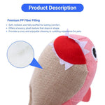 Cartoon Plush Shark Family Catnip Cat Toy Durable Chew Play Toy - GreenFur