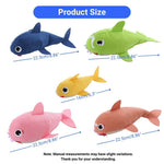 Cartoon Plush Shark Family Catnip Cat Toy Durable Chew Play Toy - GreenFur