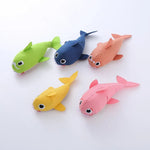 Cartoon Plush Shark Family Catnip Cat Toy Durable Chew Play Toy - GreenFur