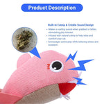 Cartoon Plush Shark Family Catnip Cat Toy Durable Chew Play Toy - GreenFur