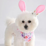 Cartoon Printed Easter Pet Dog Bandana - GreenFur