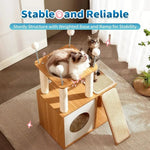 Cat Bubble Cabin Hammock Kitten Condo Tower Wooden Cat Tree - GreenFur