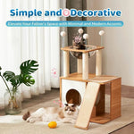 Cat Bubble Cabin Hammock Kitten Condo Tower Wooden Cat Tree - GreenFur