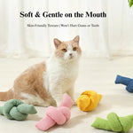 Cat Chew Pillow Toy Durable Crinkle Plush Kicker for Play - GreenFur