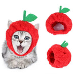 Cat Costume Apple Shaped Hat Soft Plush Cat Cap - GreenFur