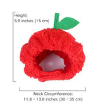 Cat Costume Apple Shaped Hat Soft Plush Cat Cap - GreenFur