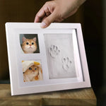 Cat Dog Memory Keepsake Photo Display Table Pet Paw DIY Ink Pad Frame - GreenFur