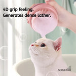 Cat Dog Soft Massage Bath Shower Pet Shampoo Brush - GreenFur