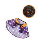 Cat Halloween Party Purple Cloak Black Hat Dog Costume Set - GreenFur